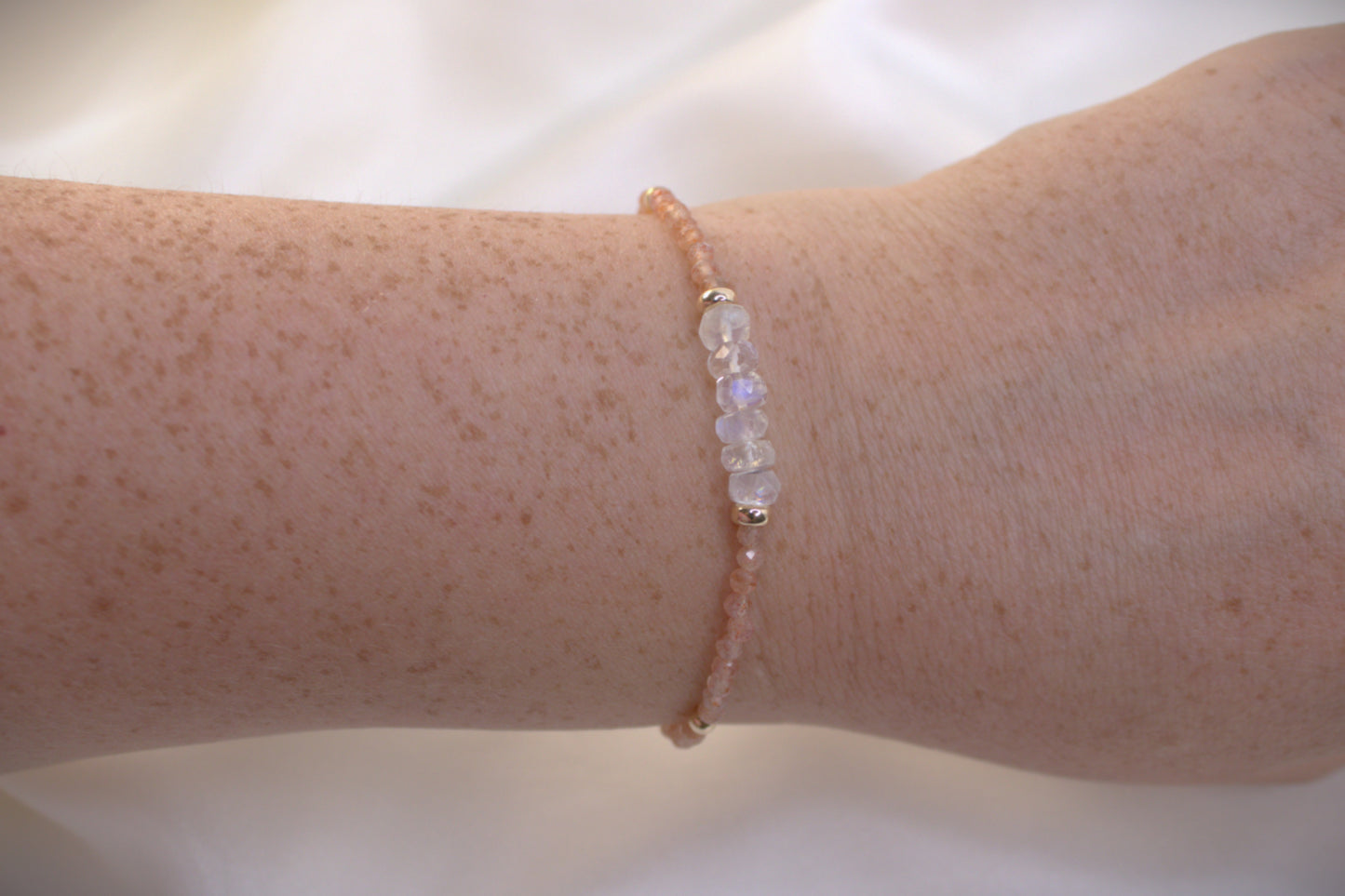 Moonstone & Sunstone Bracelet