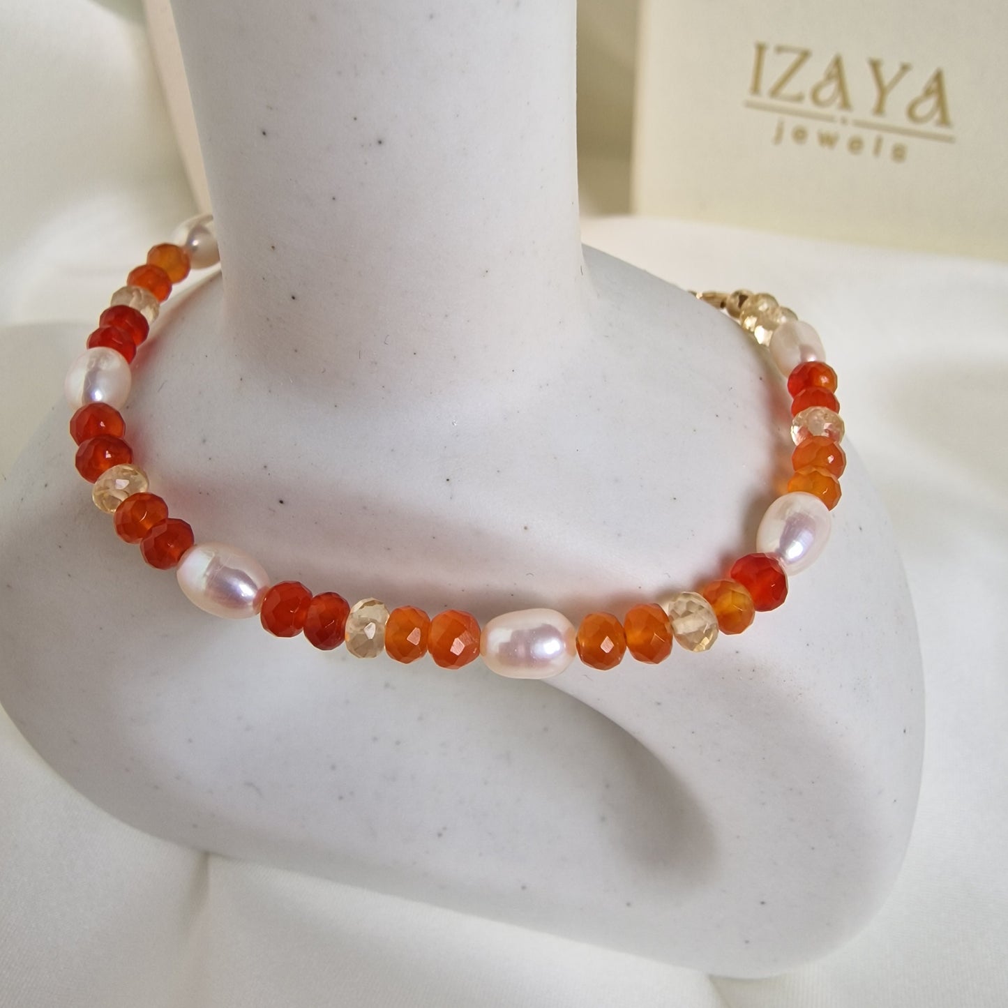 Radiant Joy – Carnelian & Citrine Gemstone Bracelet