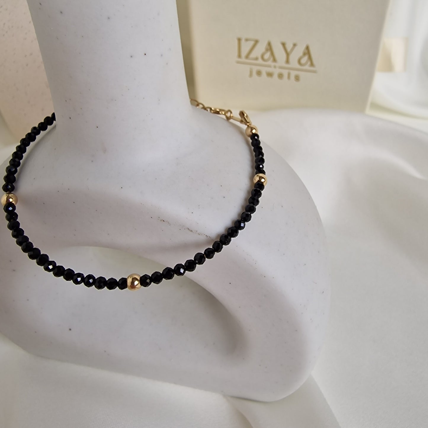 Noir Essence - Black Spinel Gemstone Bracelet