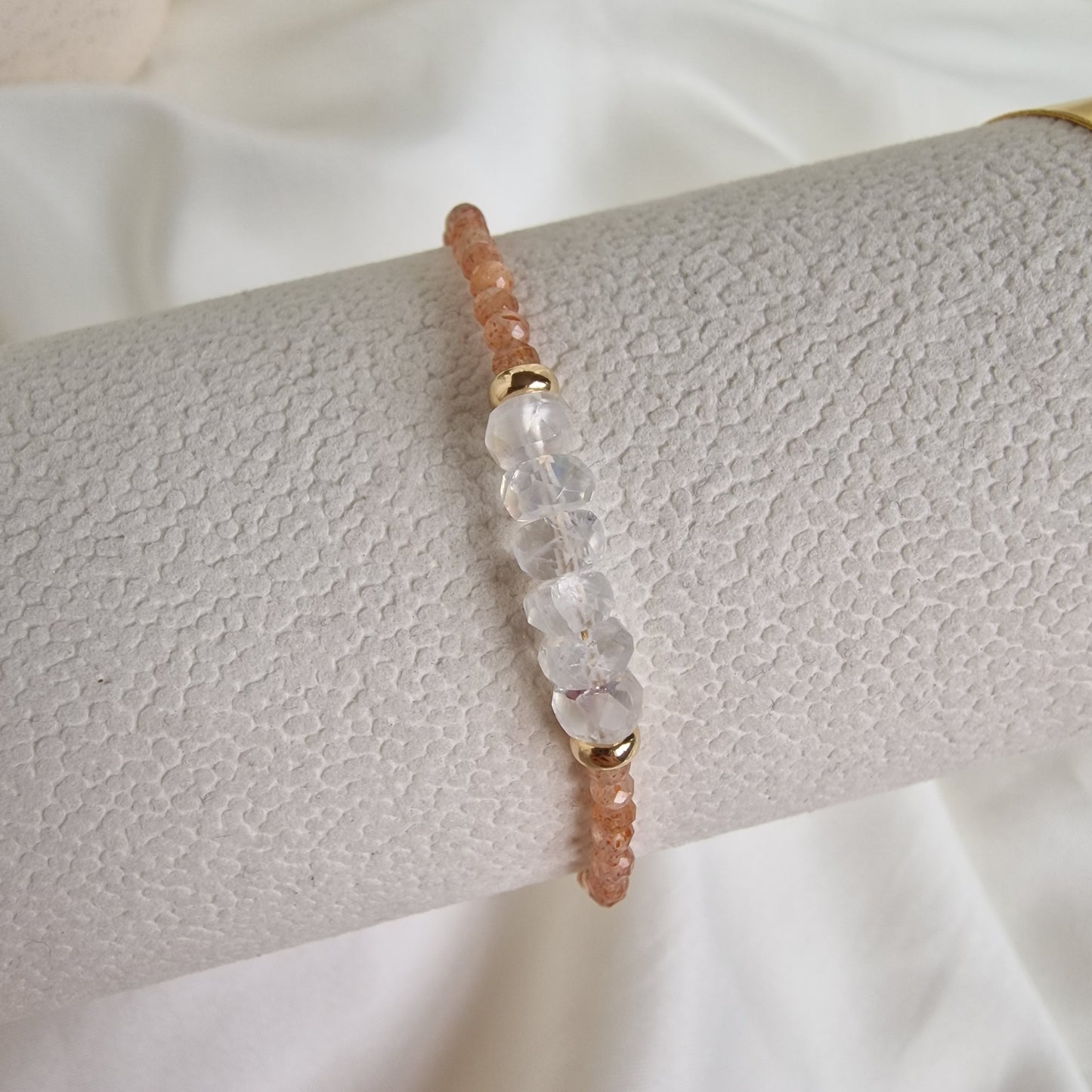 Luna Radiance - Moonstone & Sunstone Bracelet