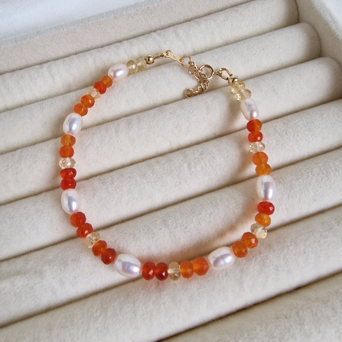 Radiant Joy – Carnelian & Citrine Gemstone Bracelet