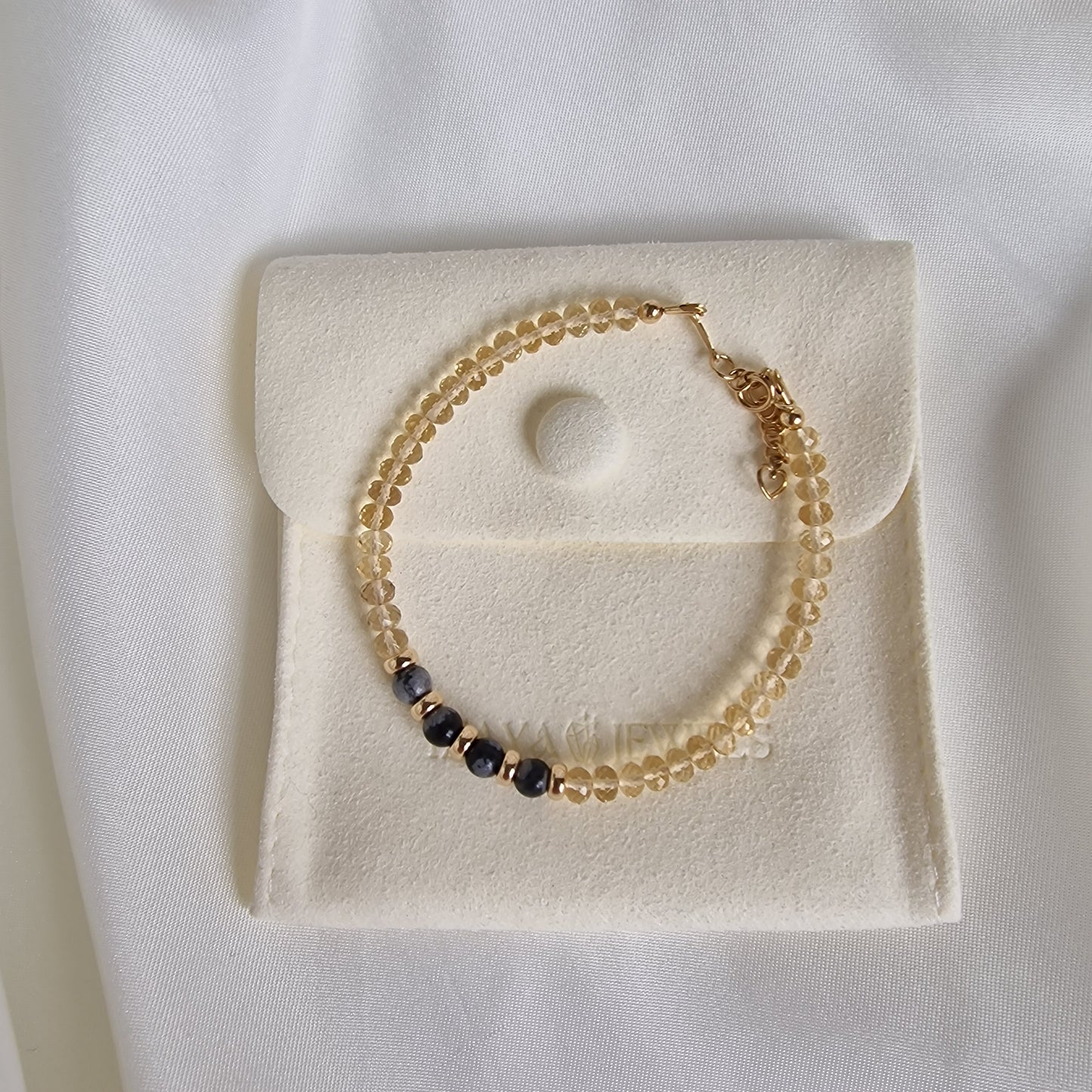 Empower Glow - Citrine & Obsidian Bracelet