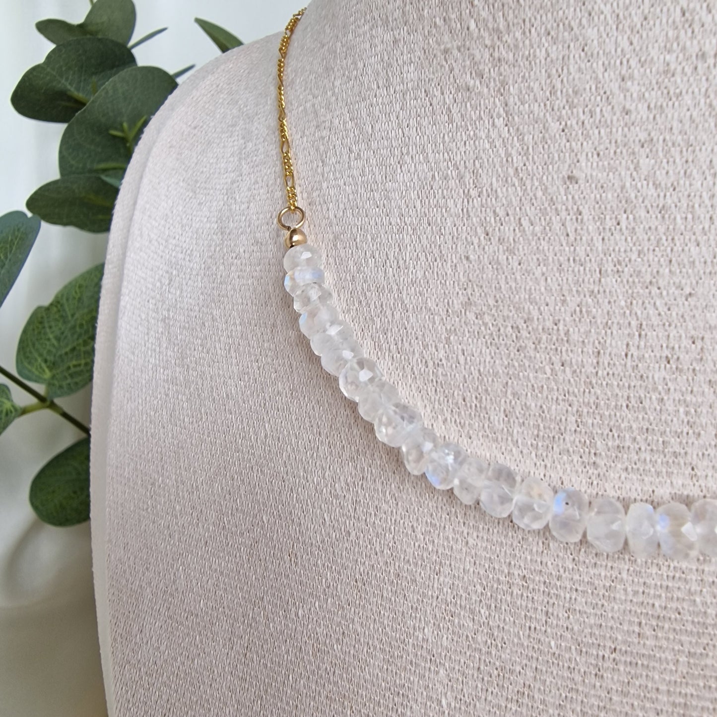 Selene – Lunar Glow Rainbow Moonstone Necklace