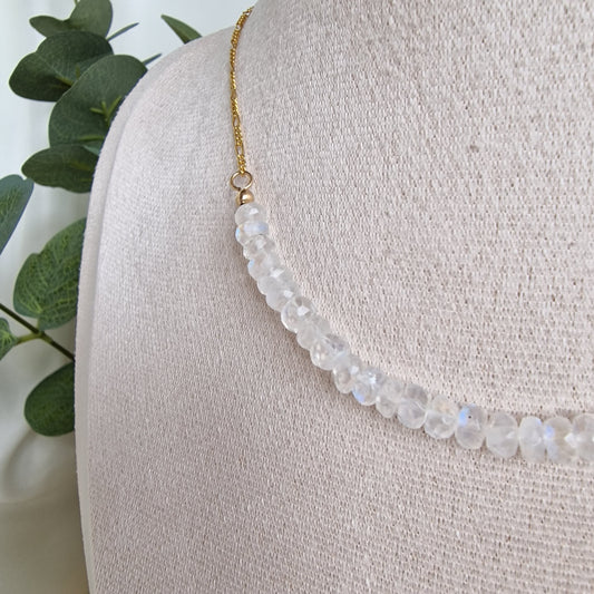 Selene – Lunar Glow Rainbow Moonstone Necklace