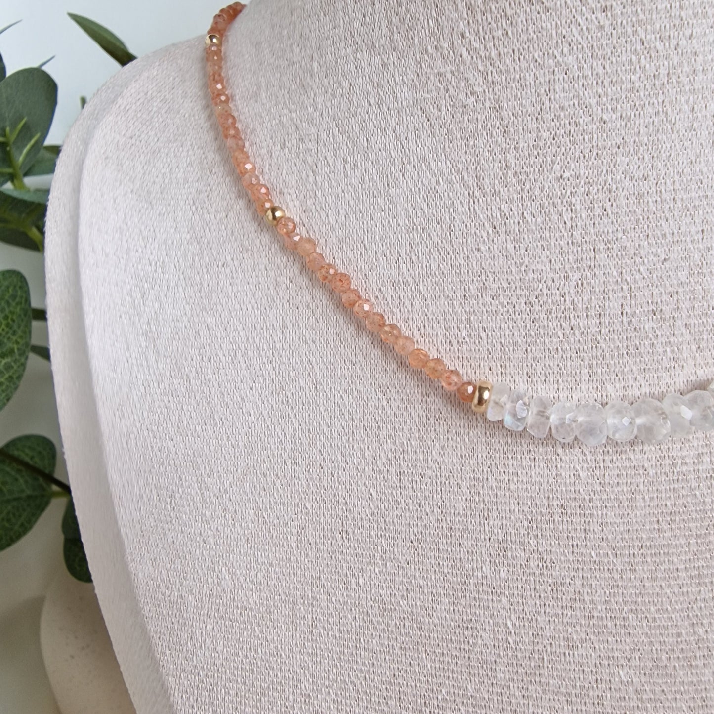 Luna - Moonstone & Sunstone Necklace