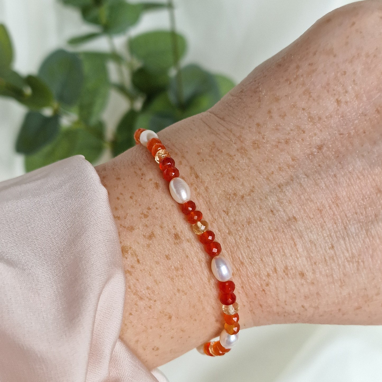 Radiant Joy – Carnelian & Citrine Gemstone Bracelet