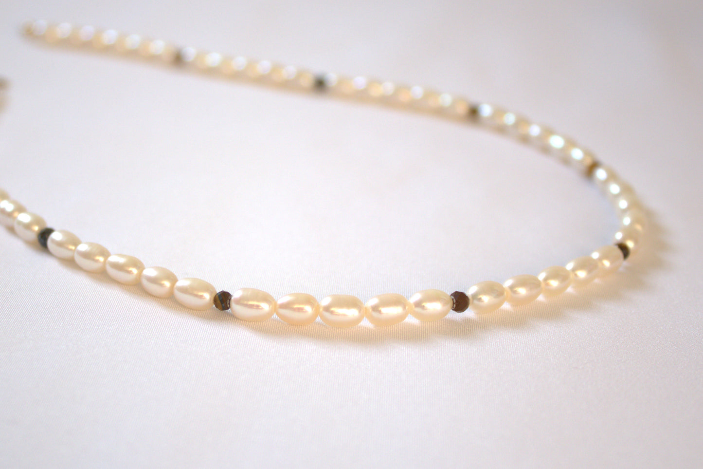 Ivory Freshwater Pearl & Tiger’s Eye Necklace
