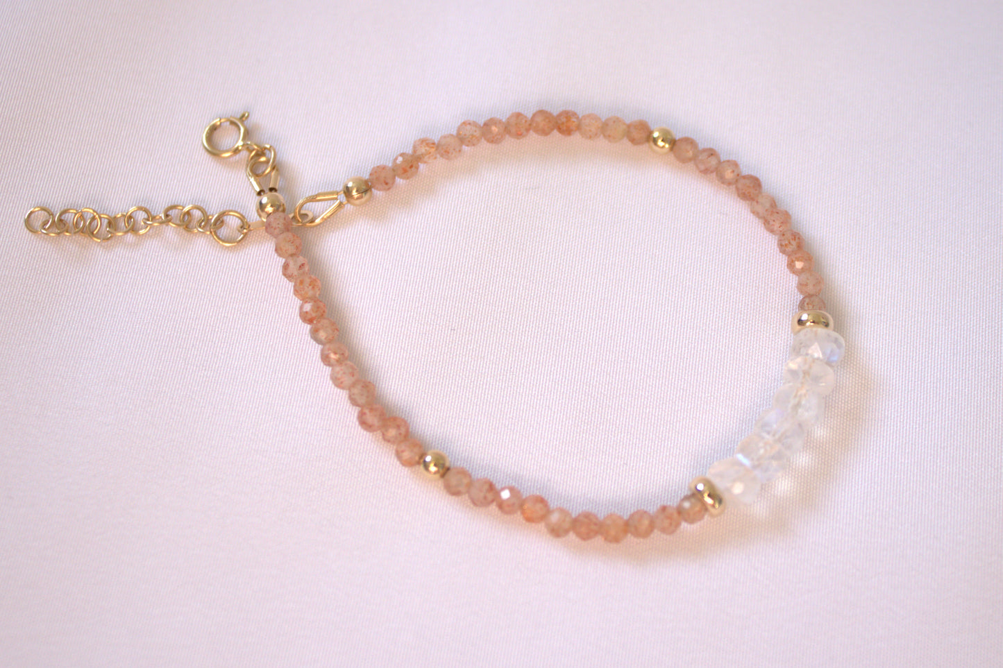 Moonstone & Sunstone Bracelet