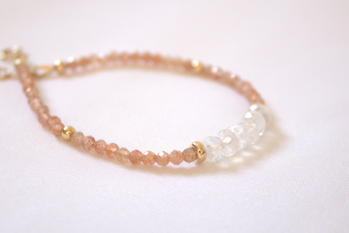 Moonstone & Sunstone Bracelet