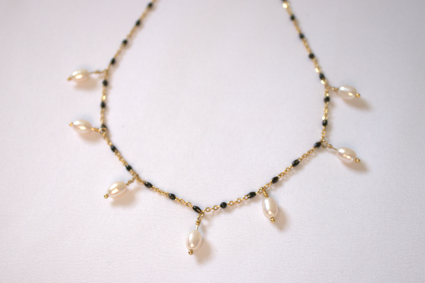 Freshwater Pearl Drop Necklace – 14ct Gold-Filled Chain