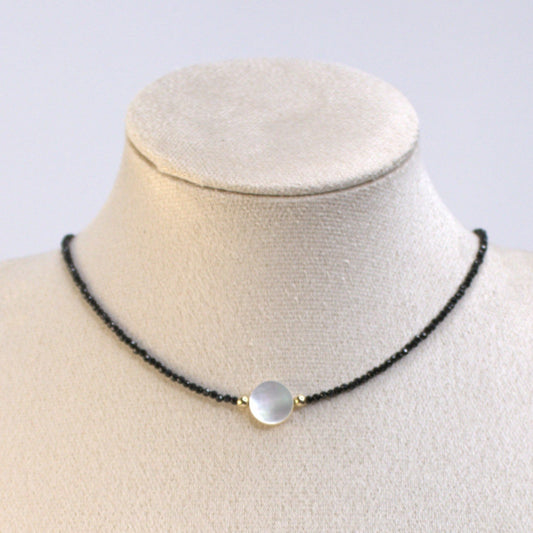 Black Spinel & Freshwater Pearl Necklace