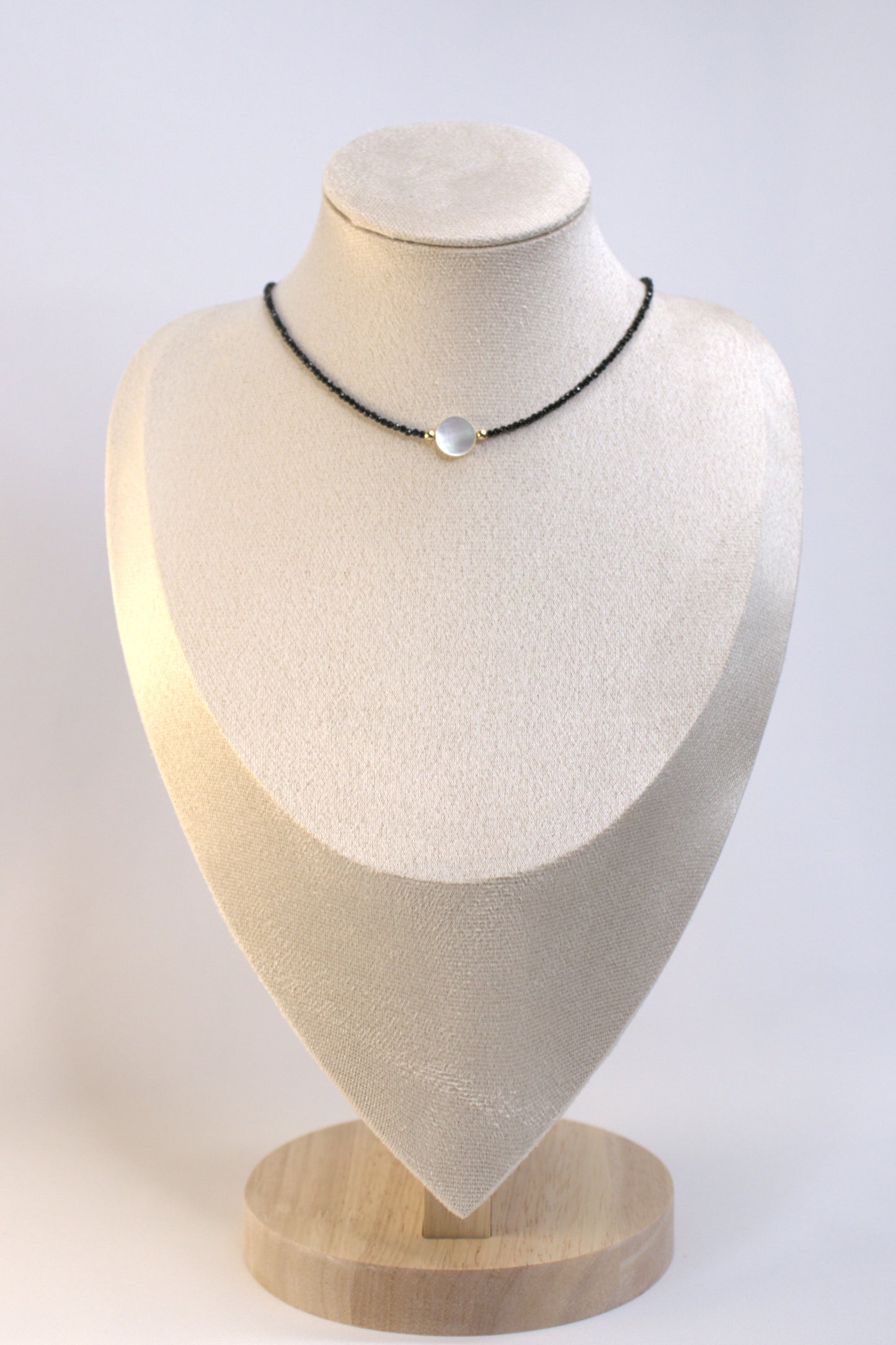 Black Spinel & Freshwater Pearl Necklace