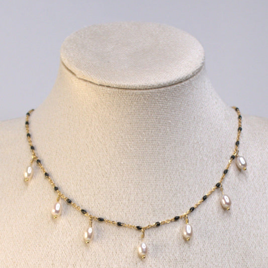 Freshwater Pearl Drop Necklace – 14ct Gold-Filled Chain